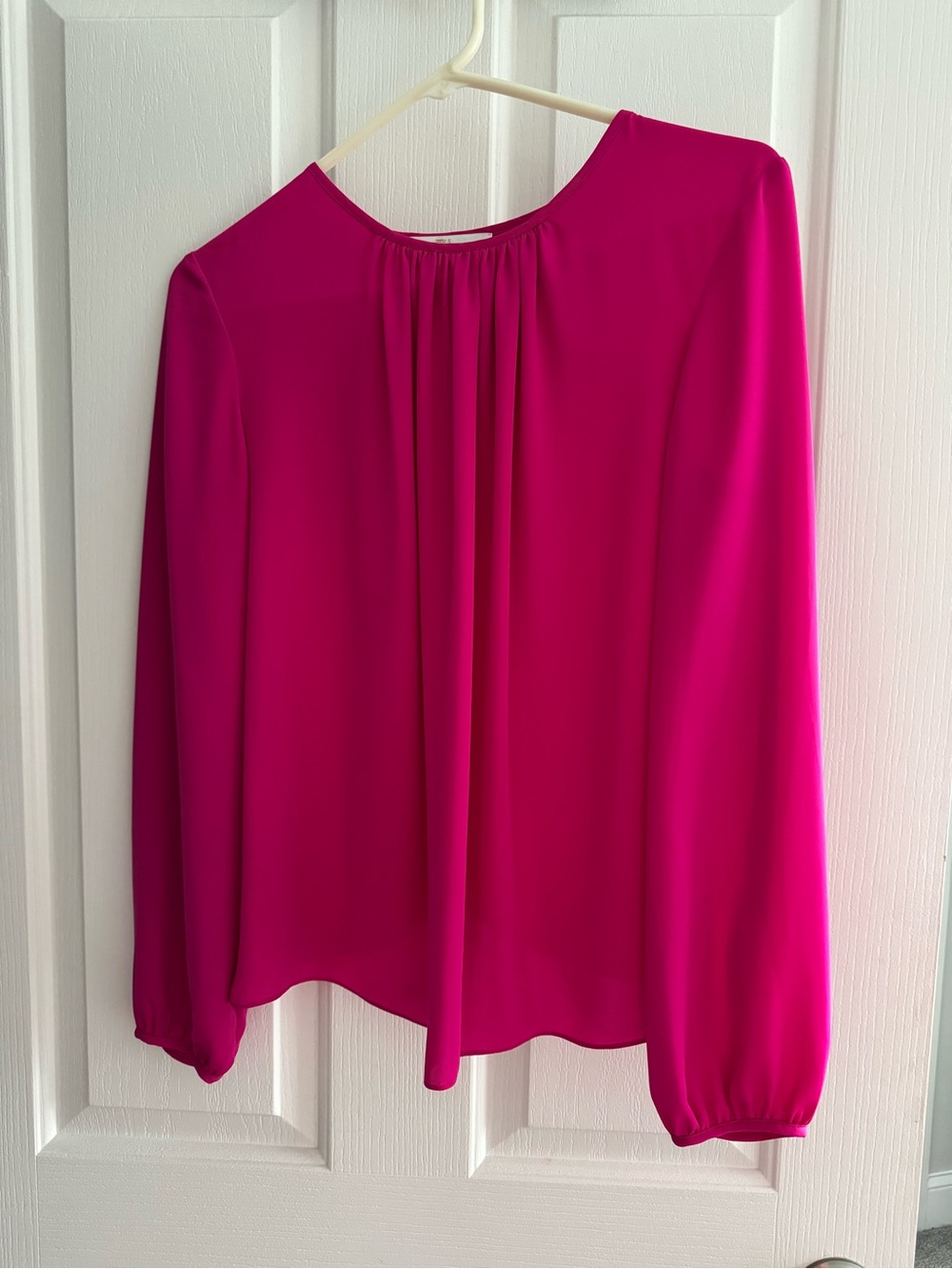Amanda Uprichard Pink Silk Long-Sleeve with Open Back